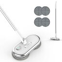 電動 回転モップクリーナ 軽量 電動モップ 水拭き コードレス 床拭き モップパッド4枚付き フローリング掃除 高速回転 充電式 自立式 掃除(3)