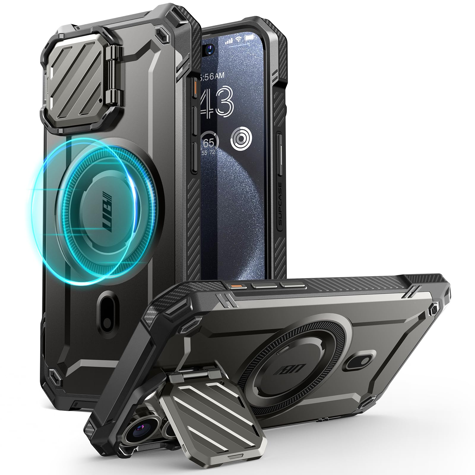 乐天商城 - SUPCA iPhone 15 Pro Max ケース 6.7インチ カバー MagSafe対応 カメラレンズ保護 スタンド機能 米軍ML規格