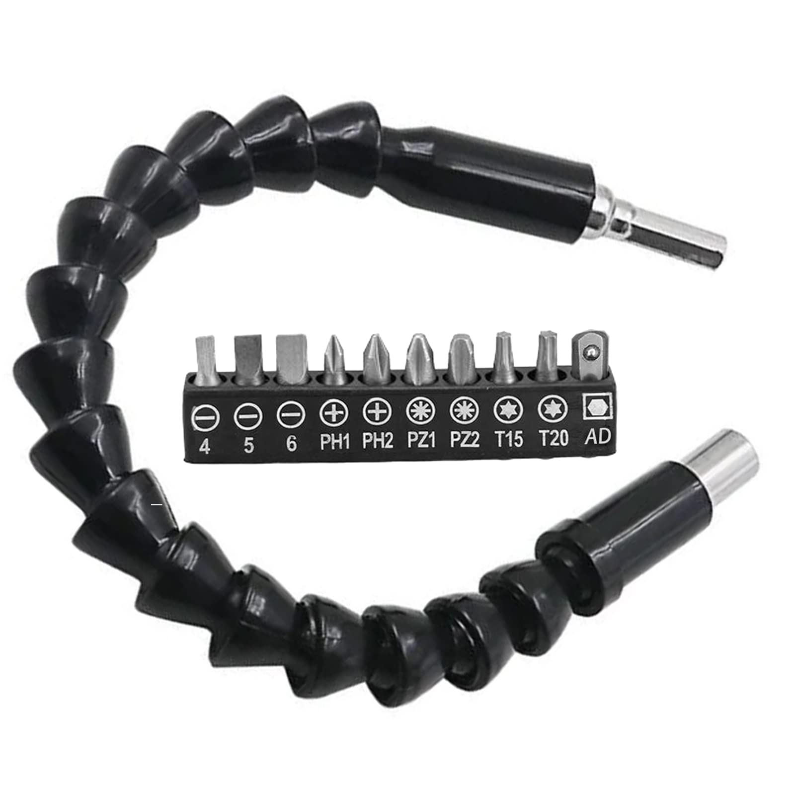 ET フレキシブルシャフト 電動 六角ドライバードリル 接続 ツール 延長工具 ドライバービット セット ..