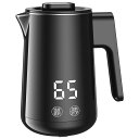 電気ケトル 0.8L 6段階温度調節 ボデーデジタルディスプレイ 4時間保温 二重構造 触れても熱くない 急速沸騰 空焚き防止機能 メモリー機能