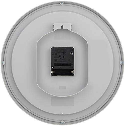 リズムRHYTHM シチズン 掛け時計 電波時計 アナログ M516 連続秒針 装飾ガラス エレガントミラー印刷仕上げ 金色 32.0×32.0