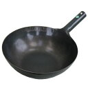 山田工業所 鉄製 打出片手中華鍋 30c 板厚1.2