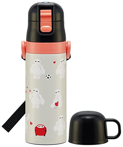 スケーターSkat 子供用 ステンレス 水筒 2way 直飲み 470l コップ飲み 430l ベイマックス 子供に優しい軽量タイプ 女の子 男