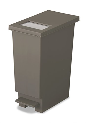 Shi Gosei トンボ ユニード ゴミ箱 プッシュタイプ 軽いペダルでサッと開く 20リットル ブラウン 幅20x奥行35.5x高さ45c