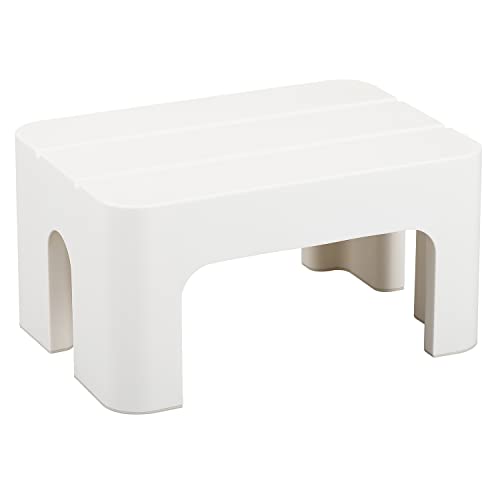 サンカ 踏み台 昇降ステップ台 ホワイト S 高さ20c 広い足のせ部分と滑り止め加工 インテリアになじむ..