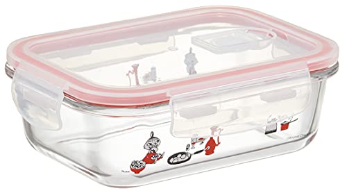 スケーターSkat 耐熱ガラス製 保存容器 ムーミン キッチン 650l M フタ弁付き 4点ロック GBST7A