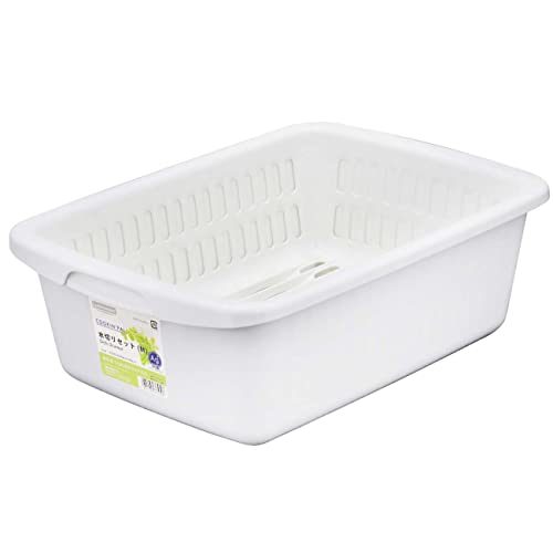 岩崎工業 水切りカゴ M ホワイト 幅29×奥行40×高さ14c K1658 H