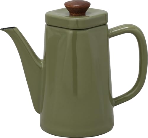 野田琺瑯Nodahoro コーヒーポット 1.2L ホーロー アンビ オリーブ ANB1.2POL