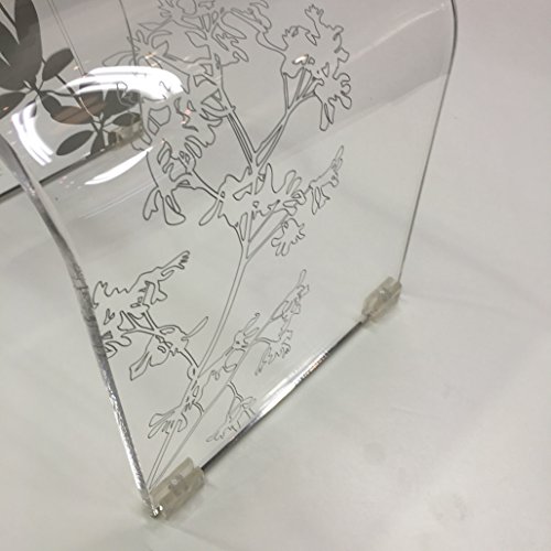 nikkori storeのセンコー サリナ2 バスチェア 風呂いす 高さ約 30c クリア 透明クリア地にプランツ柄 メタクリル樹脂 モダン 60435｜アングル2