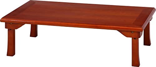 座卓 テーブル 折りたたみ 幅120×奥行75×高さ34c ブラウン 和室用 ローテーブル 天然木使用 来客用 72929