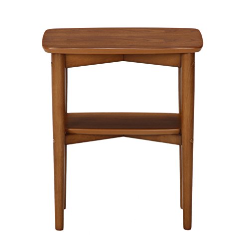 サイド テーブル スクエア 木製 幅45x奥行き30c ミディアム ブラウン 96476 [2]
