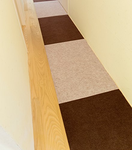 ワタナベ工業 国産タイルカーペット 吸着ぴたマット ループ 広幅タイプ 90×180c ブラウン [3]