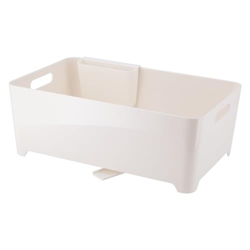 ratto 水切りバスケット カゴ ラック ホワイト 幅38×奥行24×高さ14c 食器 乾燥 横置き 縦置き 57202