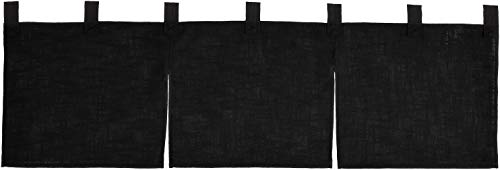 サンメルヘン のれん 無地 黒 00101 綿 麻 YHV0107