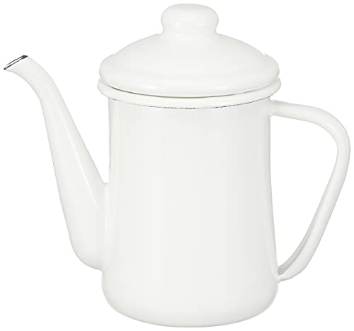 パール金属 コーヒー ドリップポット 0.6L ホーロー ブランキッチン ホワイトHB3680