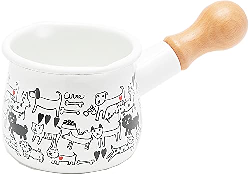 Plune「プルーン」 プチミルクパン 550l モノトーンドッグ ホーロー TY730