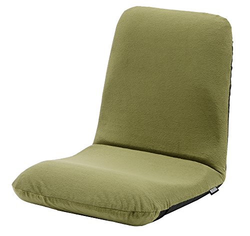 セルタン 座椅子 高反発 和楽チェア Mサイズ テクノグリーン 背筋ピン 背部リクライニング A454a588GRN