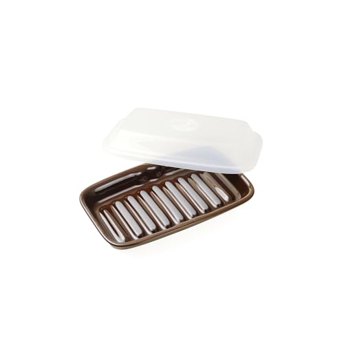 K+dep ケデップ マイクロウェーブヒート プラス クリアホワイト&ブラウン 「電子レンジで焼き魚! 」 M015