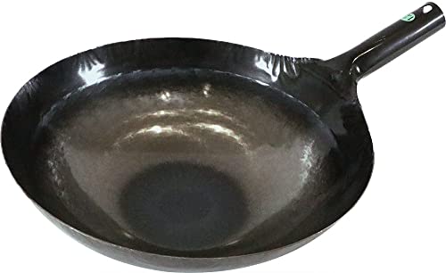 山田工業所 中華鍋 鉄製 33c 板厚1.2 片手 中華 業務用 山田中華鍋 001036