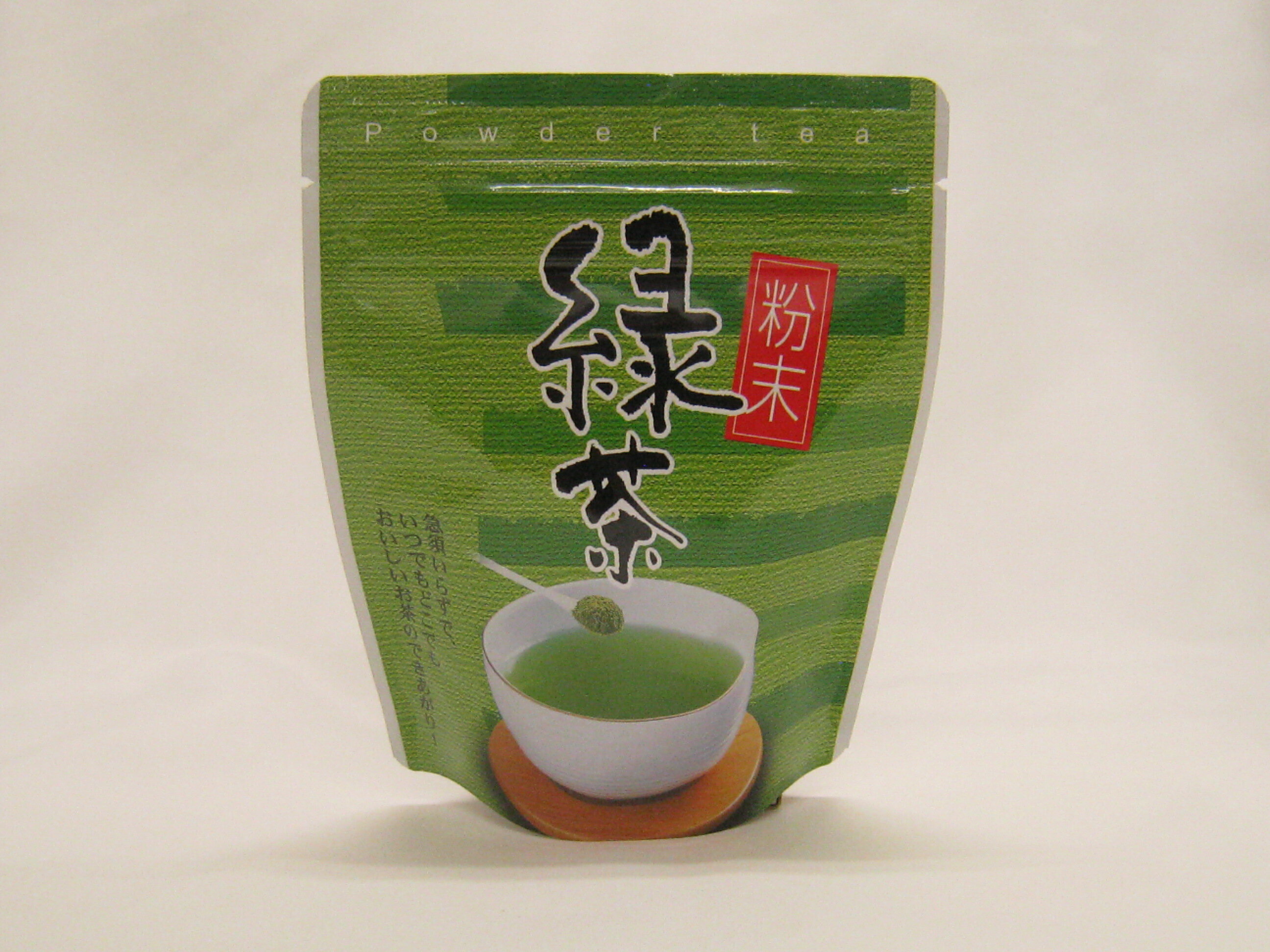 粉末緑茶「国産」特選品　80g（チャック付スタンドパック）【メール便送料無料】