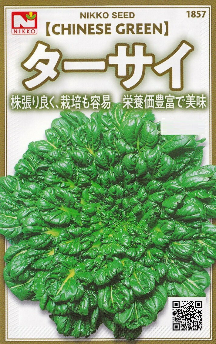 日光種苗　ターサイのタネ　[内容量：3ml]【1857】（タアサイ、ターツァイ）