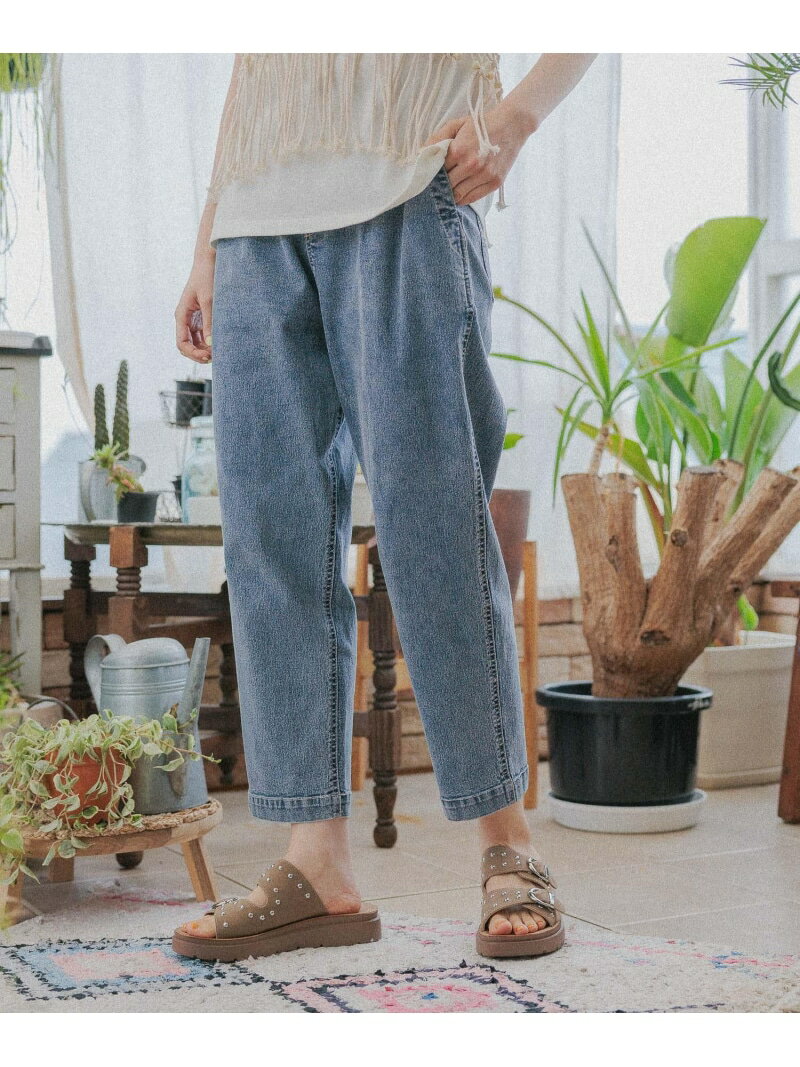 ストレッチテーパードパンツ niko and ... ニコアンド パンツ ジーンズ・デニムパンツ ブラック ベージュ イエロー ブルー【送料無料】[Rakuten Fashion]のサムネイル