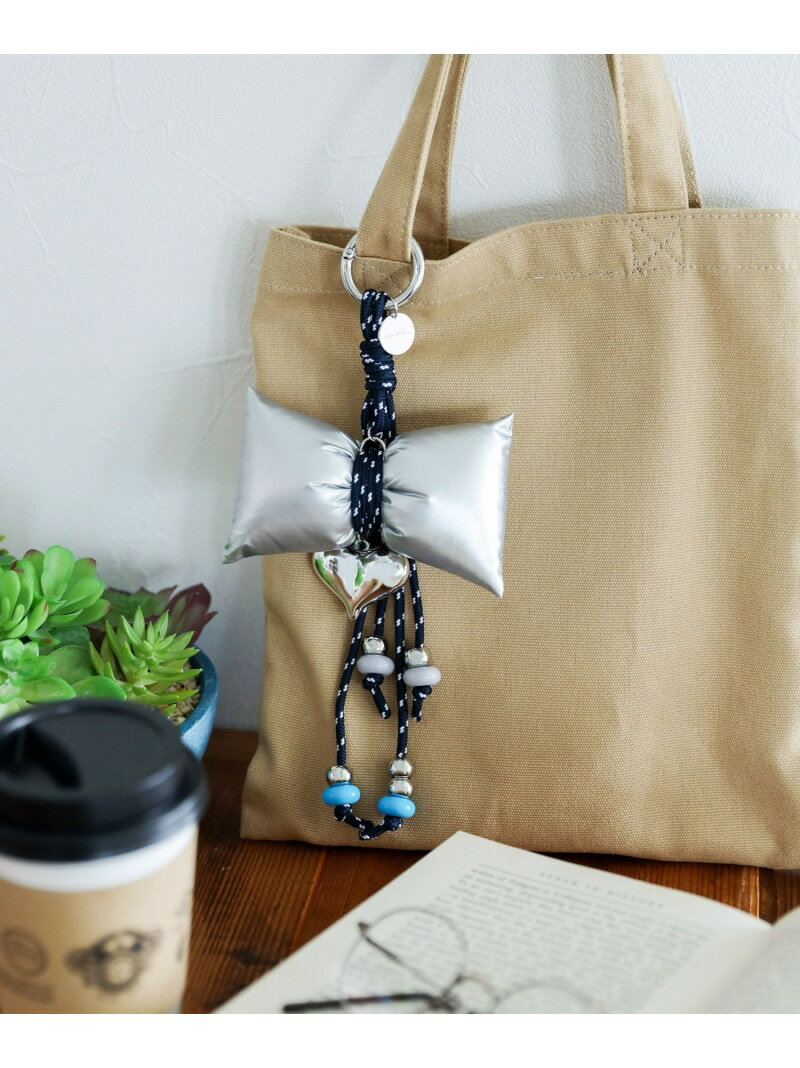 【SALE/50%OFF】パフリボンコードチャーム niko and ... ニコアンド ファッション雑貨 チャーム・キーチェーン ブラック グレー【RBA_E...