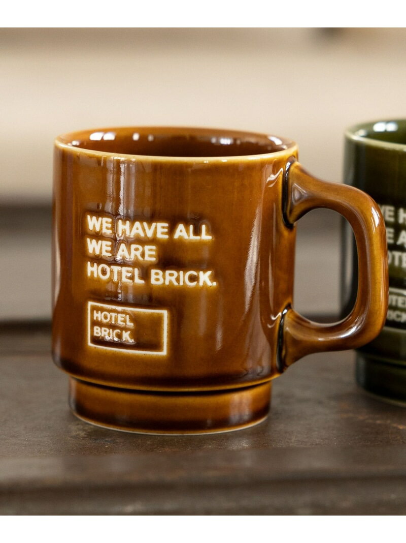 【HOTEL BRICK.】マグカップ/容量300ml niko and ... ニコアンド 食器・調理器具・キッチン用品 グラス・マグカップ・タンブラー ブラウン カーキ[Rakuten Fashion]