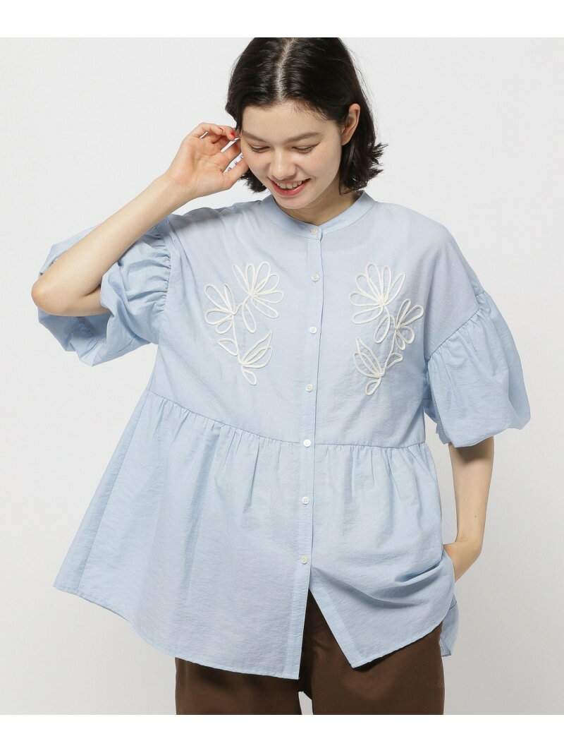 ふんわりコード刺繍ブラウス niko and ... ニコアンド トップス シャツ・ブラウス ホワイト ブルー ブラック【送料無料】[Rakuten Fashion]のサムネイル