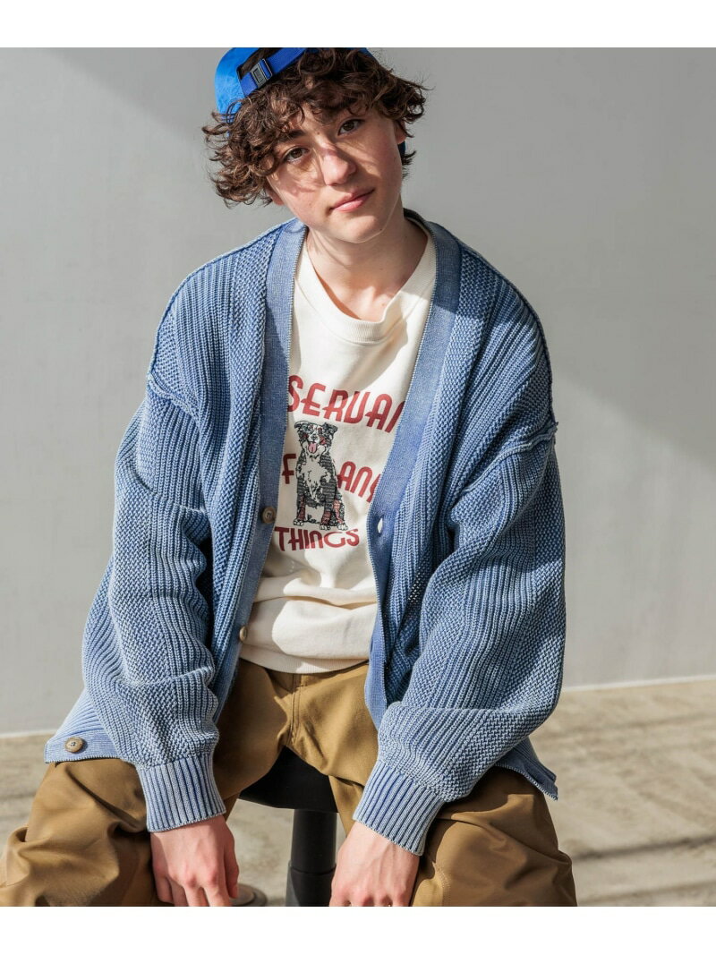 【SALE／50%OFF】透かし切り替え加工ニットカーディガン niko and ... ニコアンド トップス カーディガン ブラック ベージュ【RBA_E】【送料無料】[Rakuten Fashion]のサムネイル