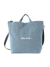 ニコアンド トートバッグ（レディース） (U)ORNK23シシュウ2WBAG niko and ... ニコアンド バッグ トートバッグ ブルー[Rakuten Fashion]