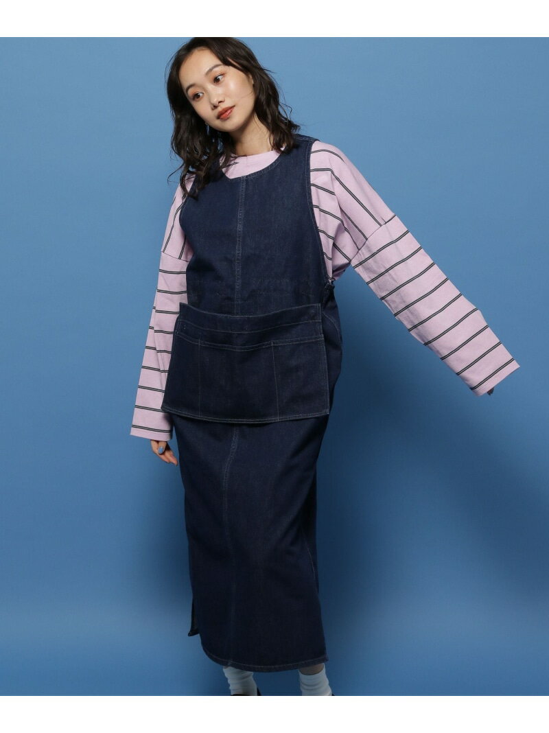 【SALE／57%OFF】[niko and ...JEANS 2024SS]前後ジャンパースカ-ト niko and ... ニコアンド ワンピース・ドレス ワンピース ブルー【RBA_E】【送料無料】[Rakuten Fashion]