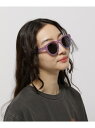 【SALE/50%OFF】オリジナルボストンサングラス niko and ... ニコアンド ファッション雑貨 サングラス イエロー ブラック パープル【RBA...