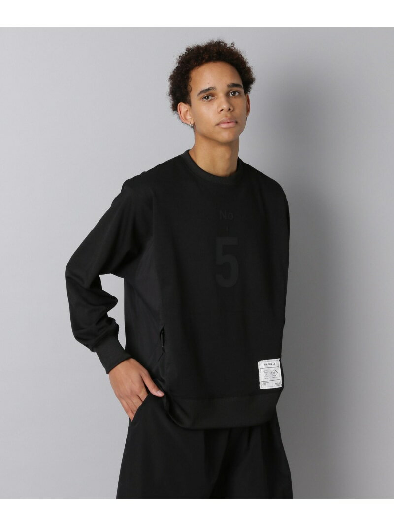 【SALE／30%OFF】[NUMERALS]フハク切り替えスウェット NUMERALS ニコアンド トップス スウェット・トレーナー ホワイト ブラック【RBA_E】【送料無料】[Rakuten Fashion]