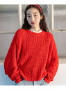 【SALE/40%OFF】ポコポコMIXプルオーバー niko and ... ニコアンド トップス ニット レッド グレー ブラック【RBA_E】[Rakut...