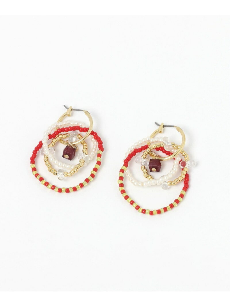 樂天商城 - ビーズ2WAYピアス niko and ... ニコアンド アクセサリー・腕時計 ピアス ホワイト ブルー レッド[Rakuten Fashion]
