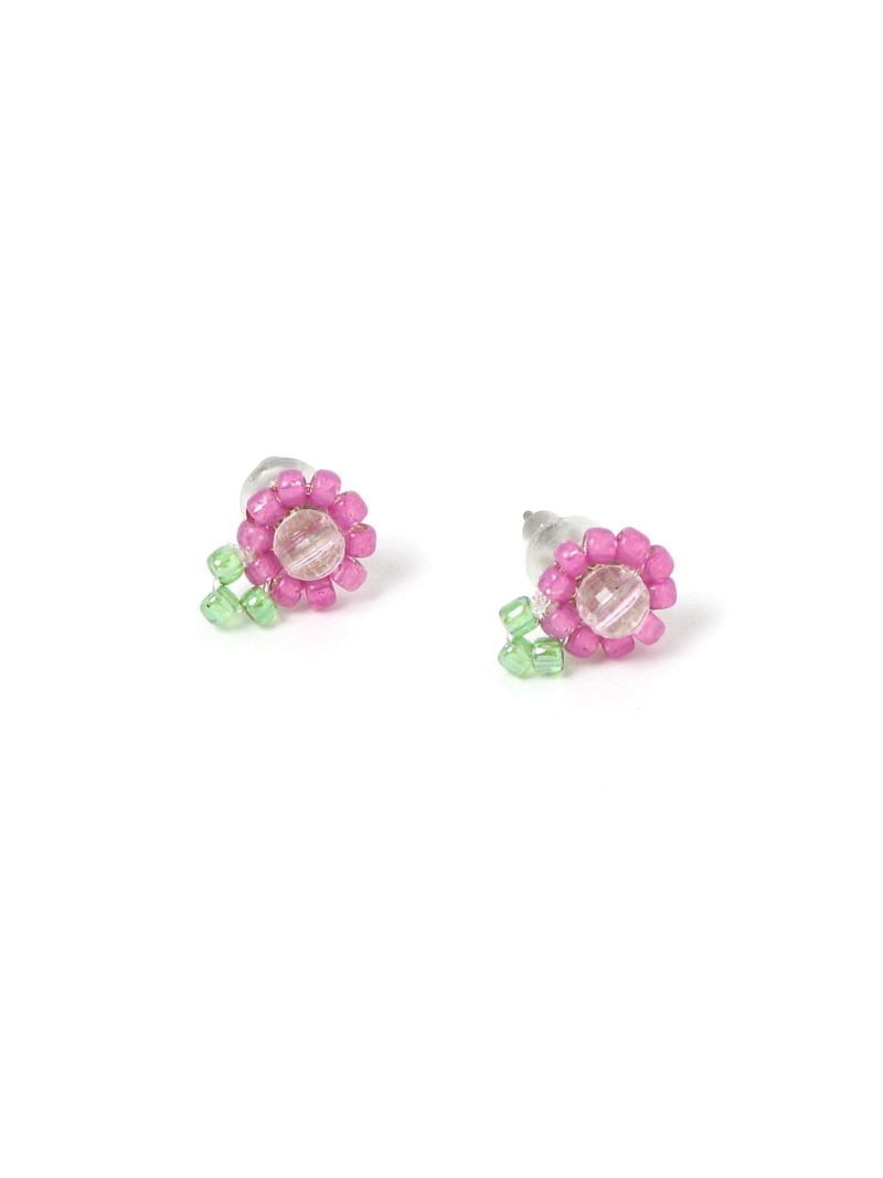 樂天商城 - ビーズフラワーピアス niko and ... ニコアンド アクセサリー・腕時計 ピアス イエロー ピンク[Rakuten Fashion]