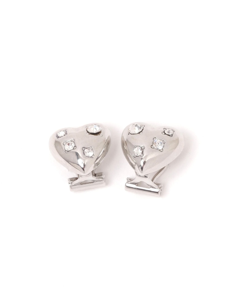 【SALE/50%OFF】ストーンハートイヤリング niko and ... ニコアンド アクセサリー・腕時計 イヤリング・イヤーカフ グレー イエロー【RBA...