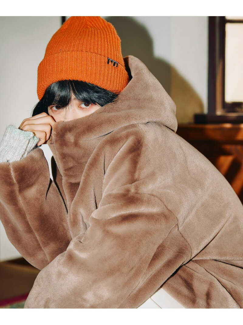 [MODE NORM CORE] ベルベットファーフードブルゾン niko and ... ニコアンド ジャケット・アウター ブルゾン・ジャンパー ベージュ ブラウン ブラック【送料無料】[Rakuten Fashion]