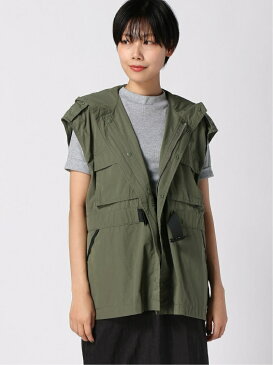 [Rakuten Fashion]【SALE／34%OFF】(W)C/NワークフードVEST niko and... ニコアンド コート/ジャケット ベスト グリーン ブラック【RBA_E】【送料無料】