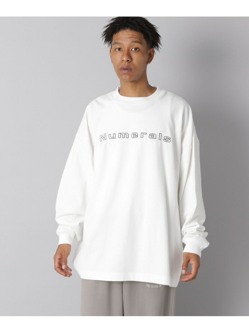 【SALE／20%OFF】【NUMERALS】ワンポイントロングスリーブTシャツ NUMERALS ニコアンド トップス カットソー・Tシャツ カーキグリーン ホワイト オレンジ ブラック【RBA_E】【送料無料】[Rakuten Fashion]