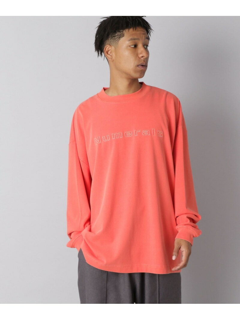 【SALE／20%OFF】【NUMERALS】ワンポイントロングスリーブTシャツ NUMERALS ニコアンド トップス カットソー・Tシャツ カーキグリーン ホワイト オレンジ ブラック【RBA_E】【送料無料】[Rakuten Fashion]