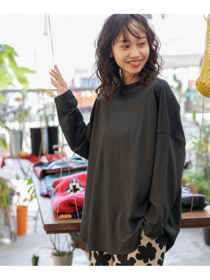 ニコアンド 服 レディース ミニパイルステッチBIGプルオーバー niko and ... ニコアンド トップス カットソー・Tシャツ グレー ピンク ホワイト ブルー[Rakuten Fashion]