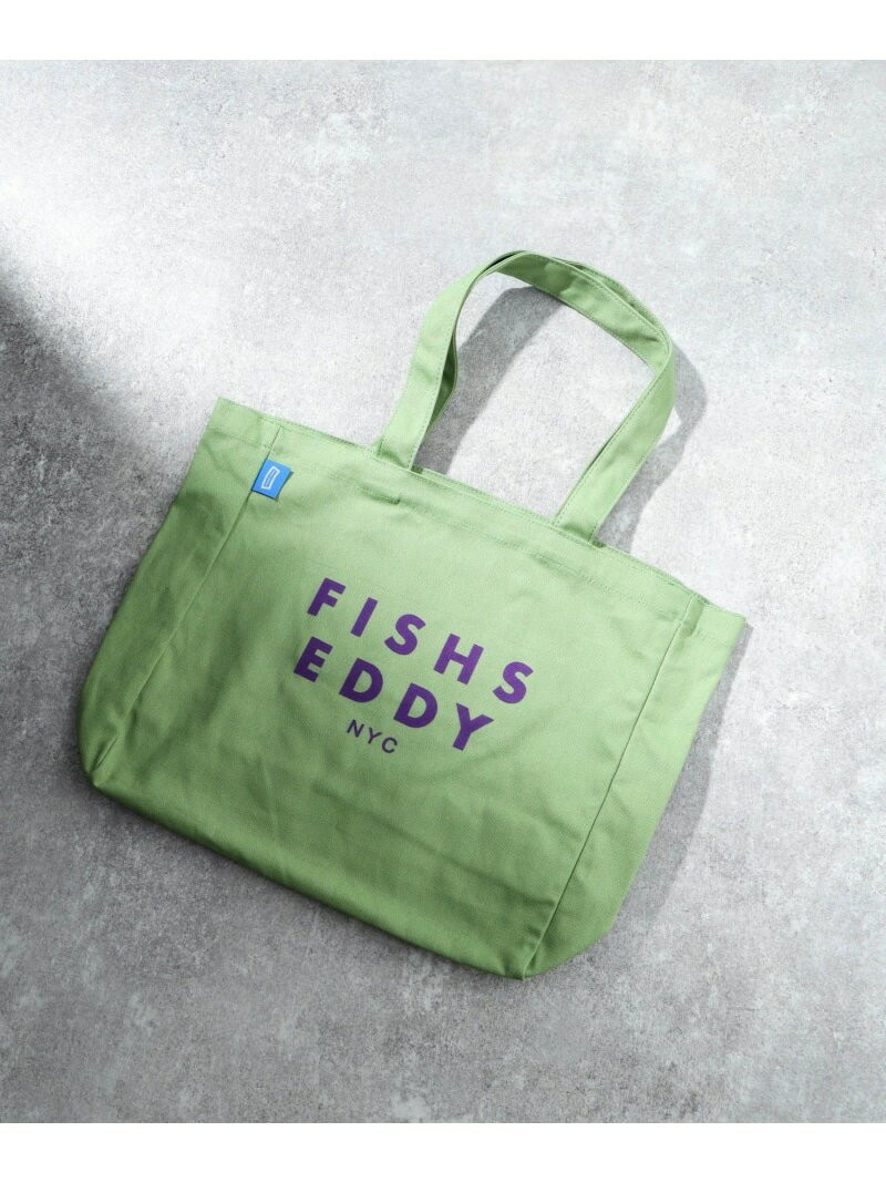 ニコアンド トートバッグ レディース 【Fishs Eddy(フィッシュエディ)】カラーロゴトートバッグM Fishs Eddy ニコアンド バッグ その他のバッグ グリーン グレー ベージュ ブルー[Rakuten Fashion]