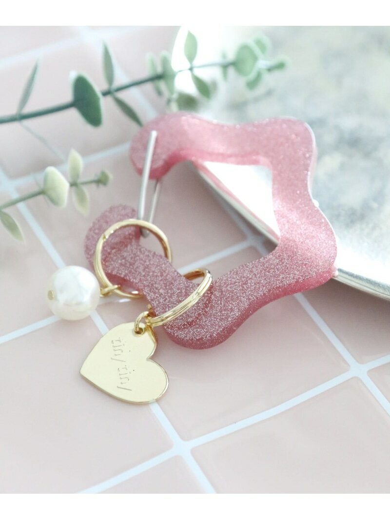 ラメチャーム付きカラビナ[tiny tiny(ティニーティニー)] tiny tiny ニコアンド ファッション雑貨 チャーム・キーチェーン イエロー レッド ブルー ピンク[Rakuten Fashion]のサムネイル