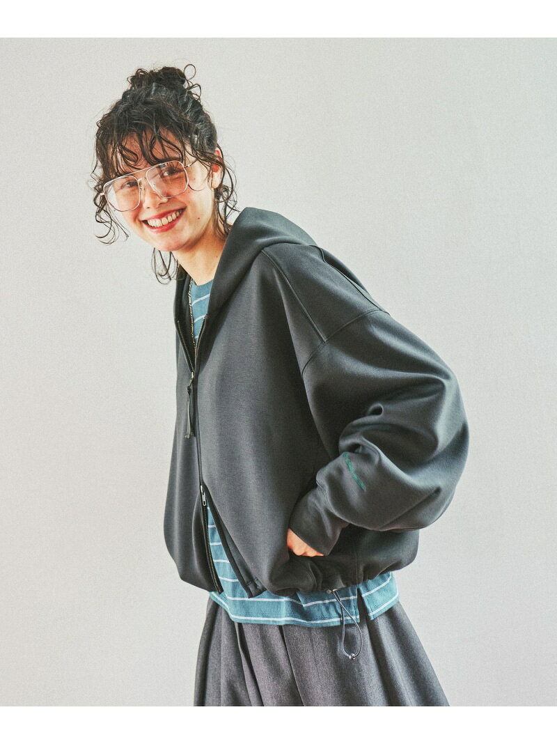 エアバルーンダブルZIPパーカー niko and ... ニコアンド トップス パーカー・フーディー グレー ブラウン【送料無料】[Rakuten Fashion] nikoand-10027083 niko and .../ニコアンド サンプル画像3