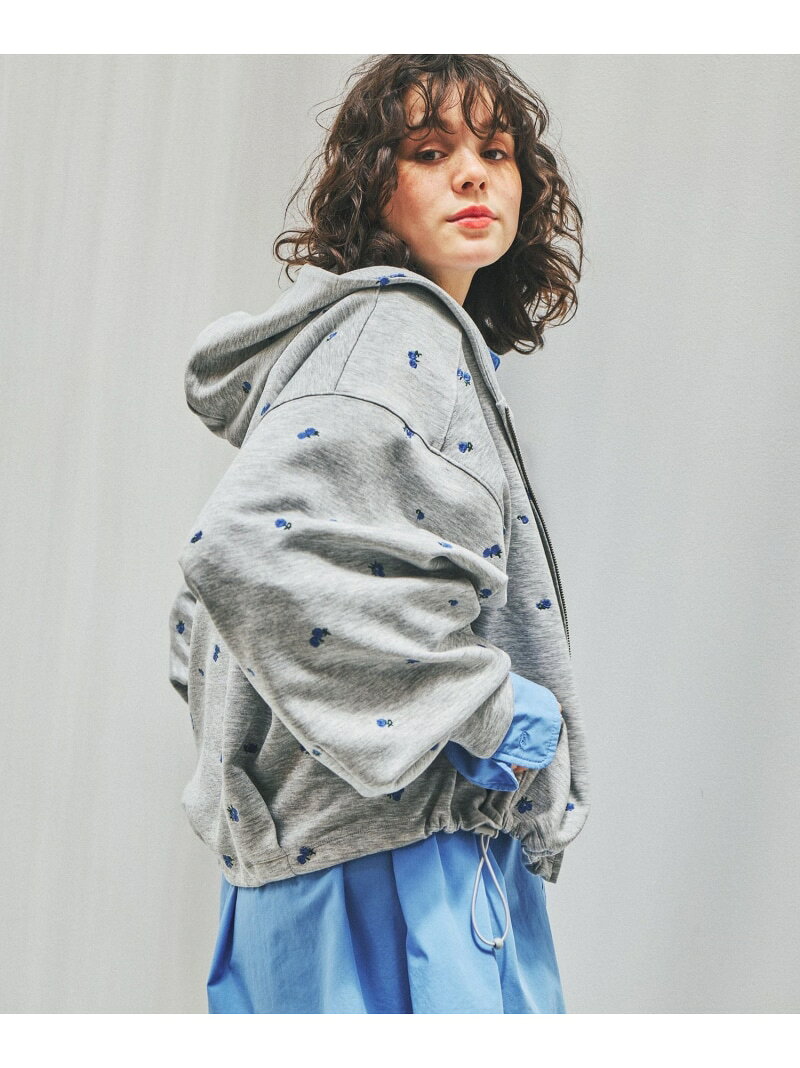 エアバルーンダブルZIPパーカー niko and ... ニコアンド トップス パーカー・フーディー グレー ブラウン【送料無料】[Rakuten Fashion] nikoand-10027083 niko and .../ニコアンド サンプル画像2