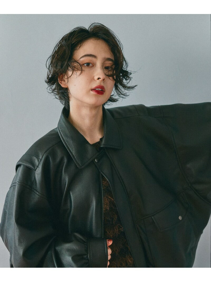 フェイクレザー2WAYアソートブルゾン niko and ... ニコアンド ジャケット・アウター ブルゾン・ジャン..