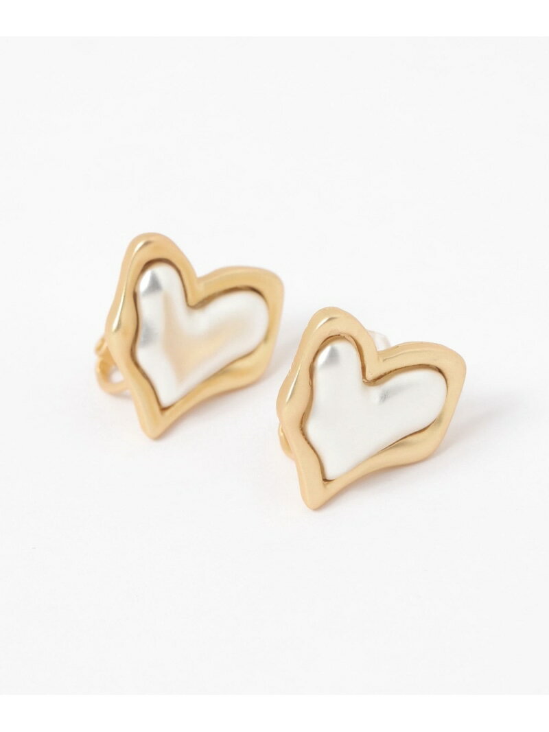 【SALE/50%OFF】バイカラーハートイヤリング niko and ... ニコアンド アクセサリー・腕時計 イヤリング・イヤーカフ イエロー グレー【RB...