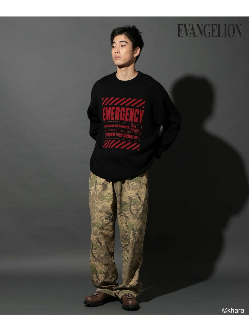 【EVANGELION(エヴァンゲリオン)】コラボジャカードニットプルオーバー niko and ... ニコアンド トップス ニット イエロー ブラック【送料無料】[Rakuten Fashion]